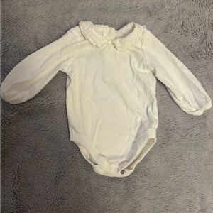 Janie and Jack Cream Long Sleeve Bodysuit